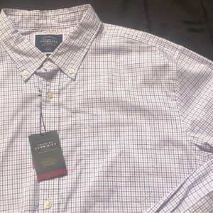 Charles Tyrwhitt Slim Fit Non Iron Stretch Oxford Mens XL Button Down Shirt NWT